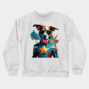 Captain American dog - pop art style tshirt Crewneck Sweatshirt